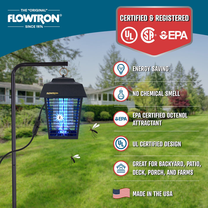 Flowtron 15W Outdoor Bug Zapper, 1/2 Acre coverage 