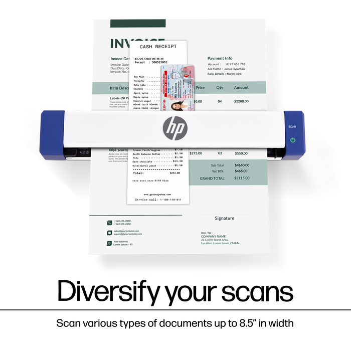 HP WorkSolutions HPPS100: HP Mobile Document Scanner for Single-Sided Scanning