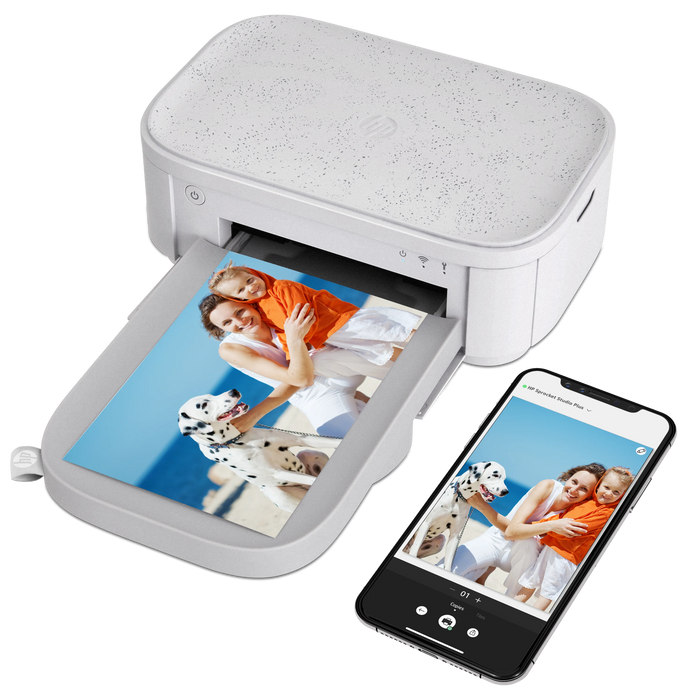 HP Sprocket Studio Plus Photo Printer - Prints 4x6” Photos from Your iOS & Android Device