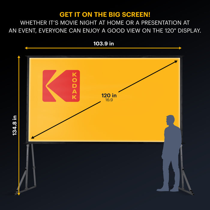 Kodak Portable Projector Screen with Foldable Legs