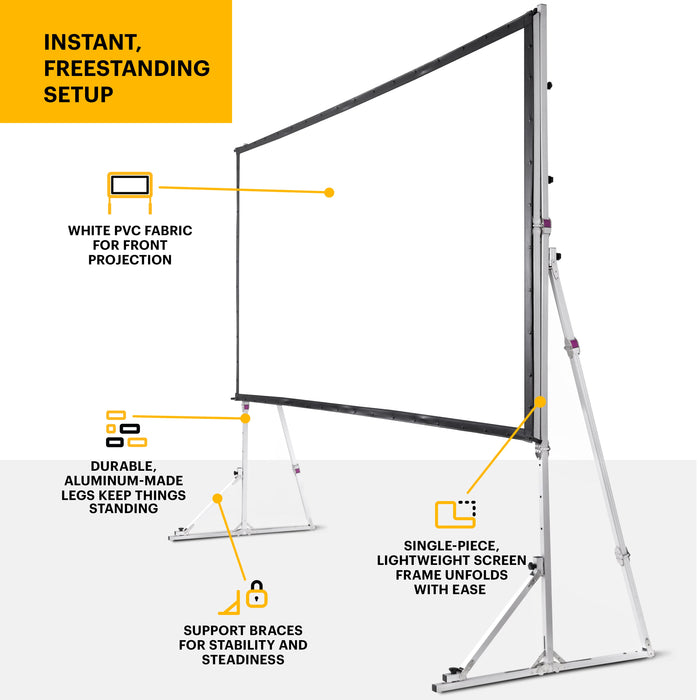 Kodak Portable Projector Screen with Foldable Legs