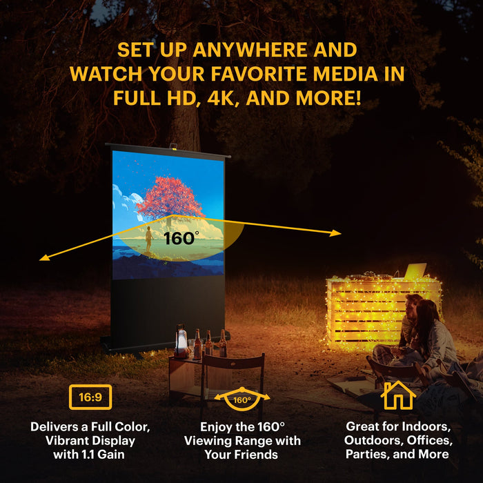 Kodak Instant Cinema 60" Pull Up Projector Screen