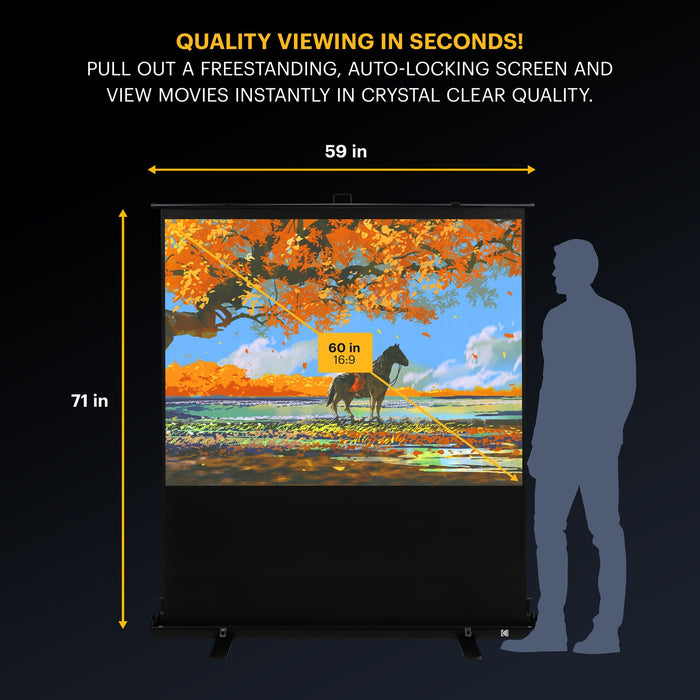 Kodak Instant Cinema 60" Pull Up Projector Screen