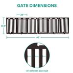 Freestanding Dog Gates, 6-Panel Extension, 360° Foldable Dog Gate 120"Wx31.5"H