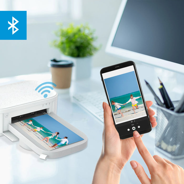 HP Sprocket Studio Plus Photo Printer - Prints 4x6” Photos from Your iOS & Android Device