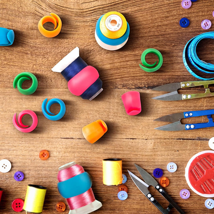 JumblCrafts Thread Spool Huggers, 100-Piece Thread Savers for Embroide ...