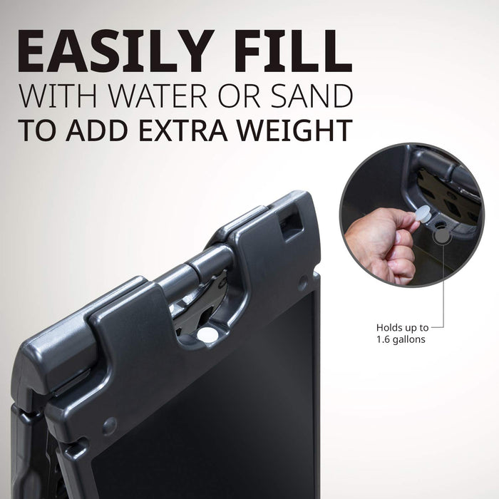 Jumbl A Frame Sandwich Board – 24 x 36” Display Sidewalk Sign with PVC Sign Protector (Black)