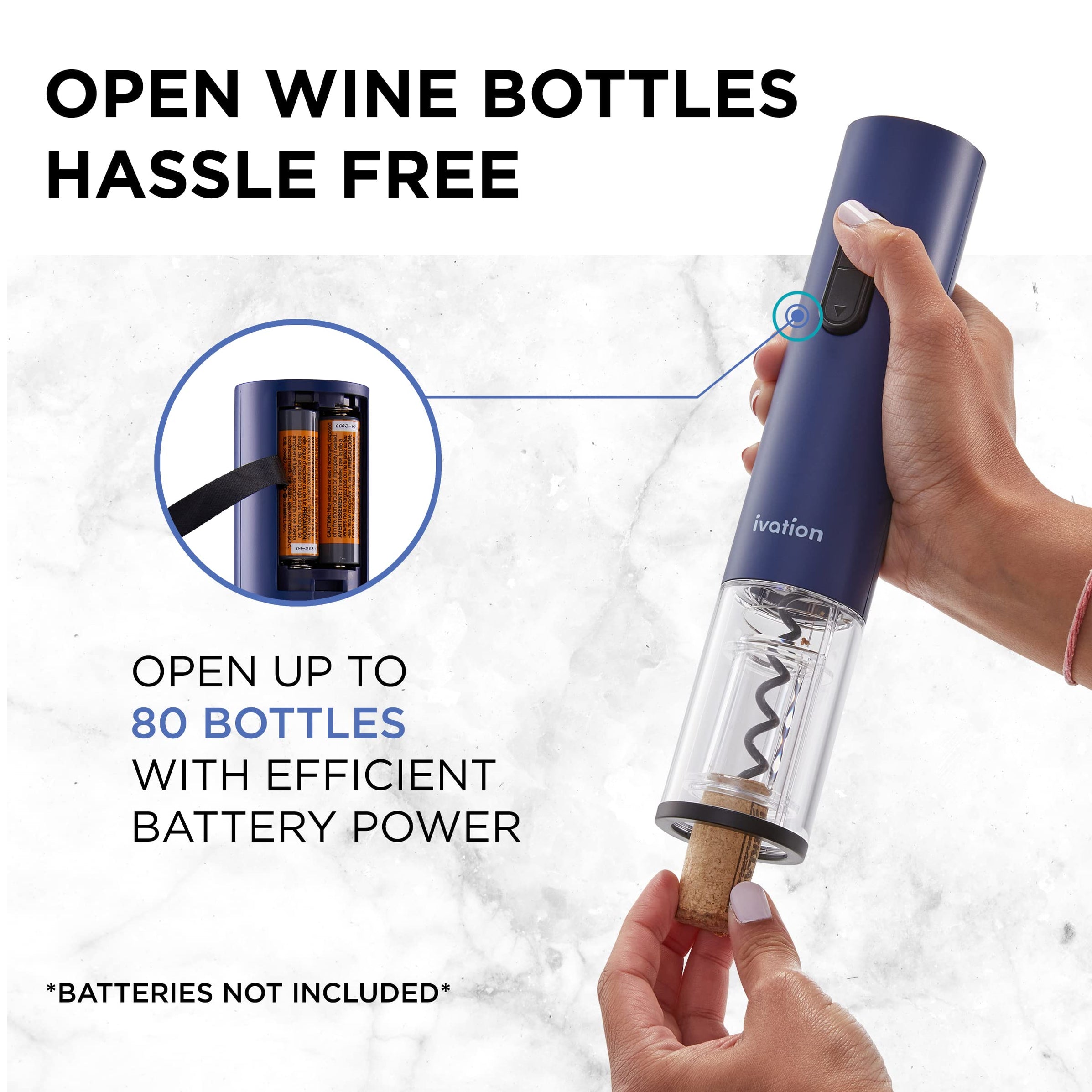 Ivation All-in-One Wine Gift Set - Wine Accessory Kit with Automatic E ...