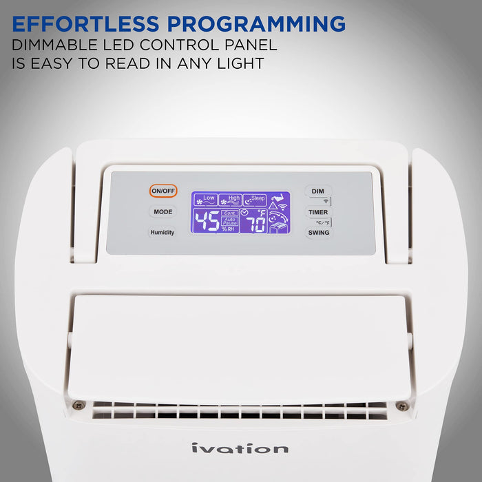 Ivation 19 Pint Smart Dehumidifier, Desiccant Dehumidifier with Drain Hose, Spaces Up to 410 Sq Ft
