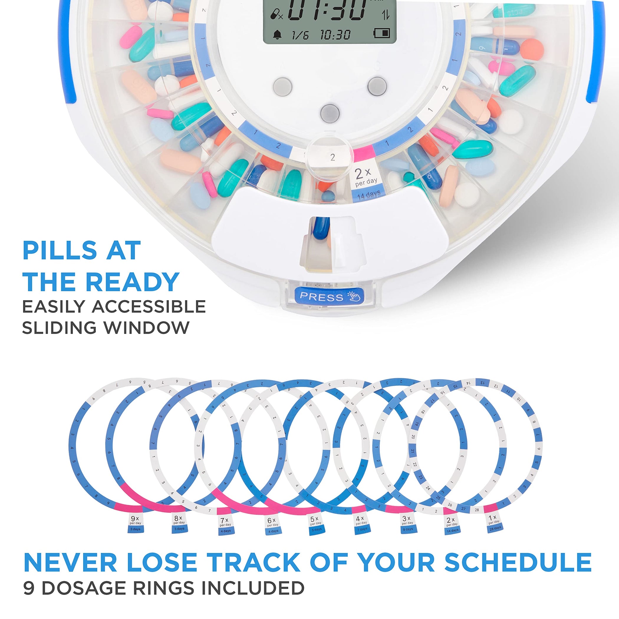 LiveFine Smart WiFi Automatic Pill Dispenser, 28-Day Pill Organizer wi ...