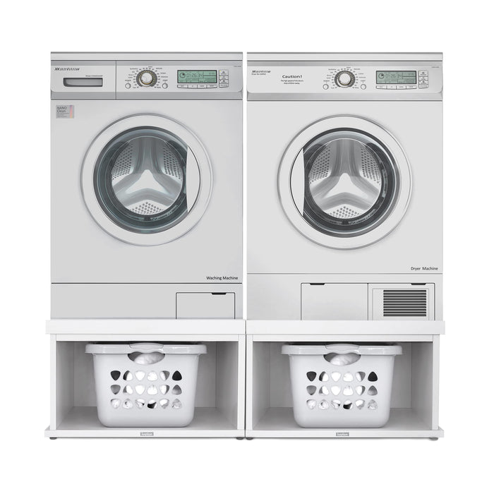 Ivation Wooden Laundry Pedestal for Washer & Dryer, 33.86" x 29.92" Universal Fit (2 Pack)