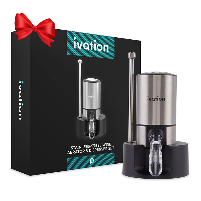 Ivation Wine Aerator & Wine Dispenser with Extension Rod, Battery-Operated Wine Aerator Pourer Spout