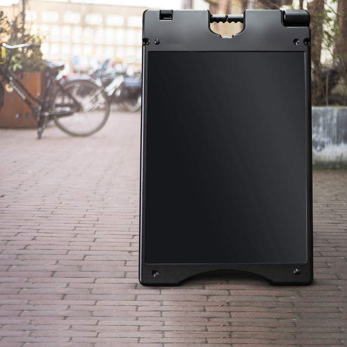Jumbl A Frame Sandwich Board – 22 x 28” Display Sidewalk Sign with PVC Sign Protector (Black)