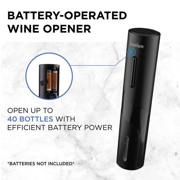 Ivation 7-Piece Wine Gift Set, Wine Set with Electric Wine Opener, Wine Aerator Pourer and More
