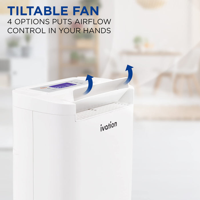 Ivation 19 Pint Smart Dehumidifier, Desiccant Dehumidifier with Drain Hose, Spaces Up to 410 Sq Ft