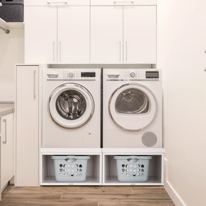 Ivation Wooden Laundry Pedestal for Washer & Dryer, 33.86" x 29.92" Universal Fit (2 Pack)