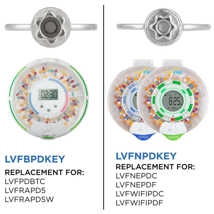 LiveFine Replacement Key for LVFNEPDC LVFNEPDF LVFWIFIPDC LVFWIFIPDF Live Fine Pill Dispensers