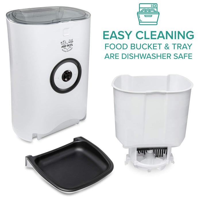 Arf Pets Smart Automatic Pet Feeder with Wi-Fi, HD Camera & Video Recording with Easy App-Control