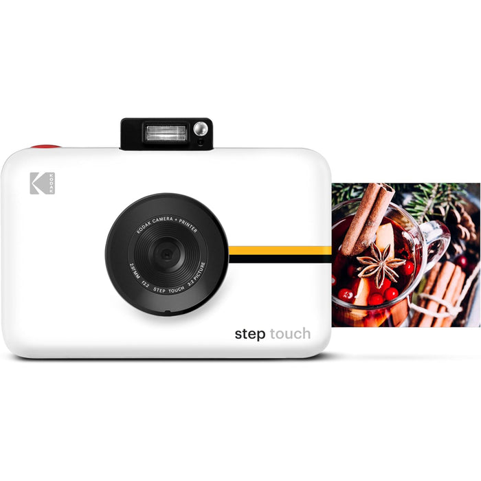 Kodak Step Touch 13MP Instant Camera (White) with 3.5” LCD Touchscreen Display Go Bundle