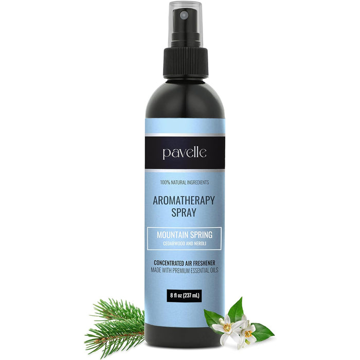 Pavelle 100% Natural Essential Oil Aromatherapy Concentrated Room Spray 8 fl.oz. - Mountain Spring