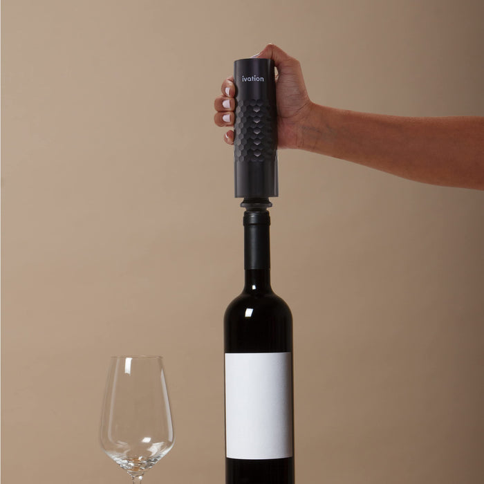 Ivation 6-Piece Rechargeable Wine Saver Pump with Reusable Wine Stoppers