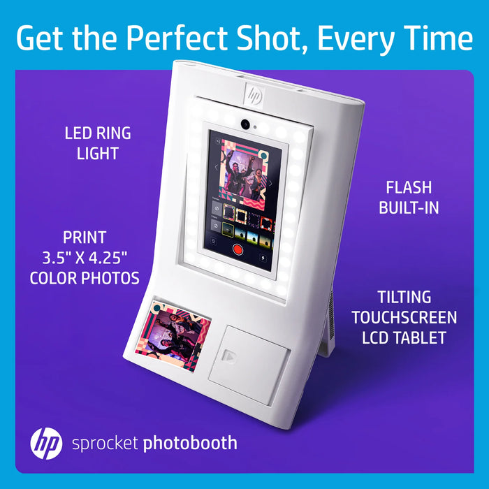 HP Sprocket Photobooth Instant 3x4” Color Photo Printer — SkyMall
