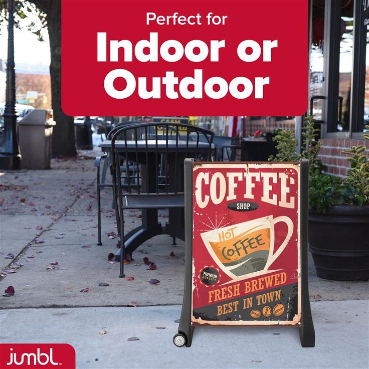 Jumbl A-Frame Sandwich Board – Durable 15.7x26” Sidewalk Sign | SkyMall