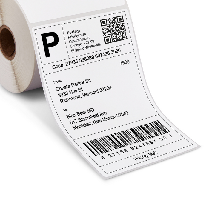 HP WorkSolutions 4x6 Direct Thermal Labels (1000)