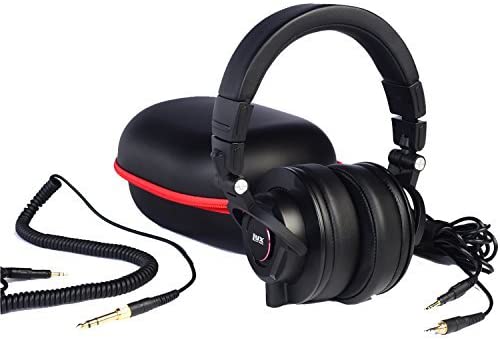 HAS-30 Closed Back Over-Ear Professional Recording Headphones for Studio Monitoring, DJ and Home Entertainment,Black