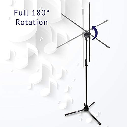Foldable Tripod Mic Stand with Fixed Boom