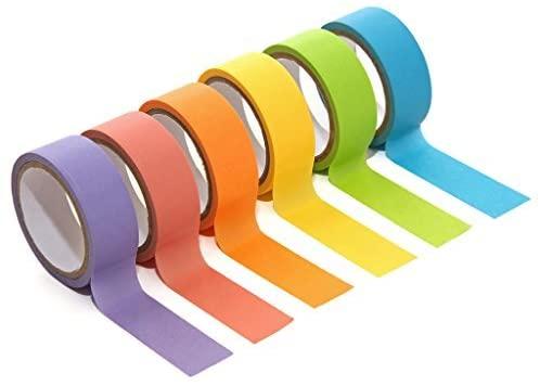 Colorful Washi Tape Set with Full Rainbow of Pastel
