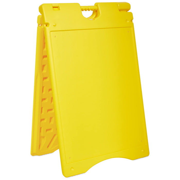 A-Frame Signboard 22” x 28” Display Surface, Large Outdoor Sandwich Board - Yellow