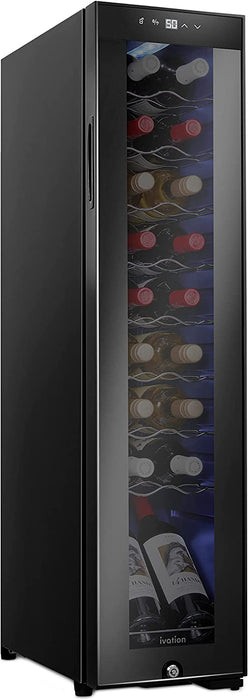 18 Bottle Wine Fridge, Freestanding Wine Cooler w/Lock
