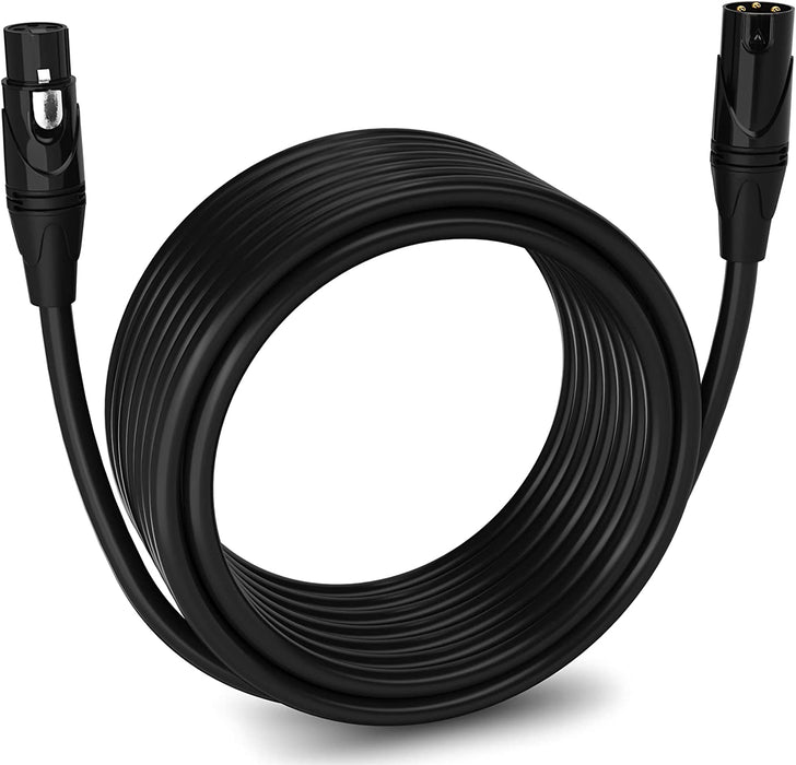 Microphone XLR Cable, Male to Female, 3 Pin Mic Cable for Pro Audio Interface, 30 feet