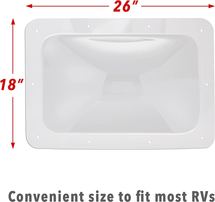 RV Skylight, Universal Skylight Window Replacement Cover - White