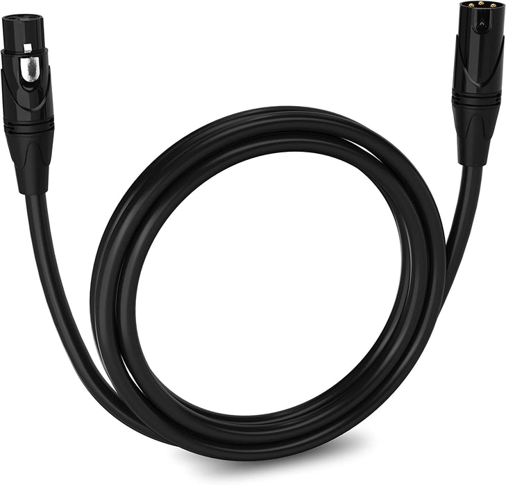 Microphone XLR Cable, Male to Female, 3 Pin Mic Cable for Pro Audio Interface, 6 feet