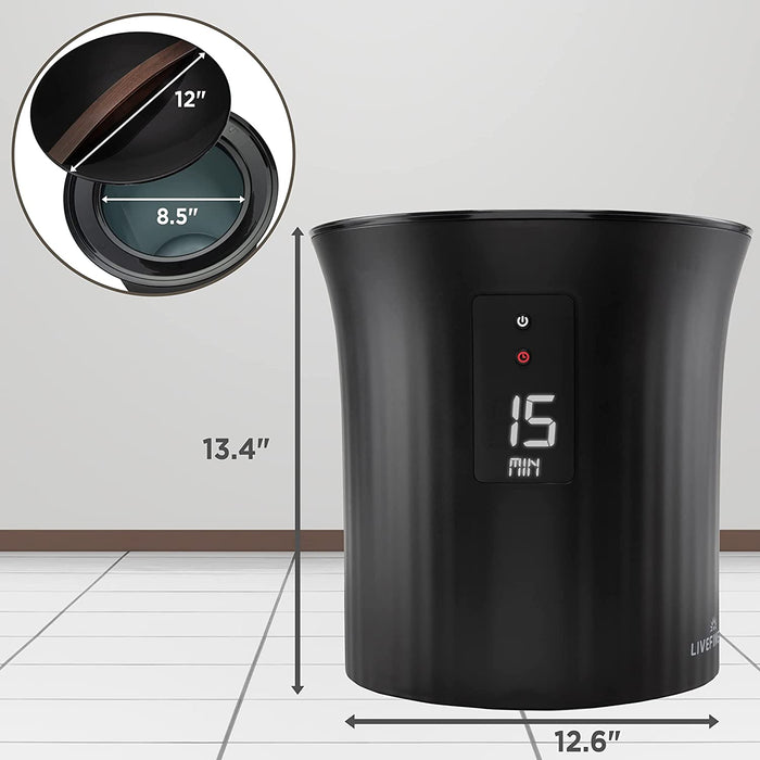 Towel Warmer, Small Bucket Style Heater w/LED Display Fits 40” x 70” T —  SkyMall