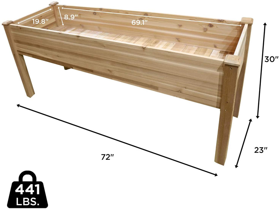 Raised Garden Bed, 49''x 23''x 30'' Elevated Herb Planter for Growing Fresh Flower
