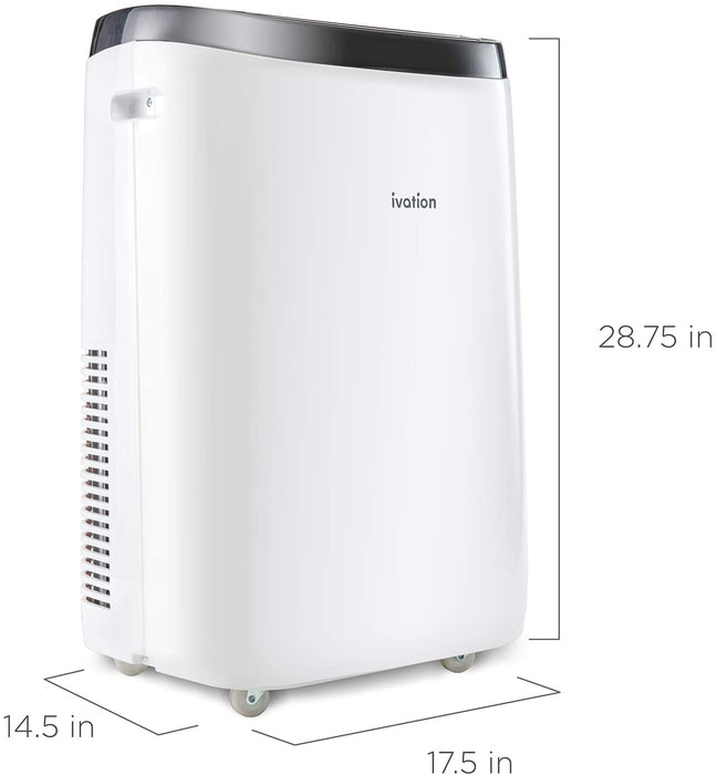 12,000 BTU Portable Air Conditioner – Powerful AC Unit & Dehumidifier w/Remote Control, Adjustable Fan Speed, Window Kit, Digital LED Display & Multiple Operating Modes - 400 Sq/Ft Coverage