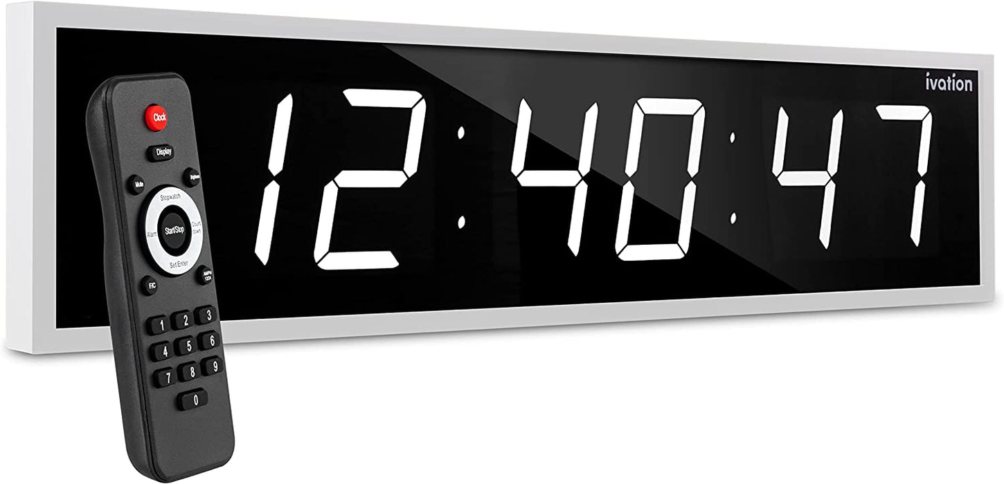 24'' Large Digital Wall Clock, LED Digital Clock with Remote
