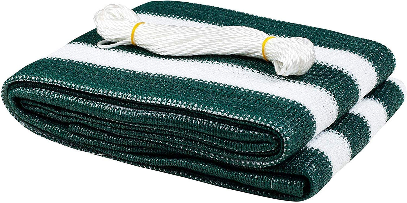 15' Waterproof Privacy Netting Screen for Deck & Fence with Grommets and Reinforced Seams (Green)