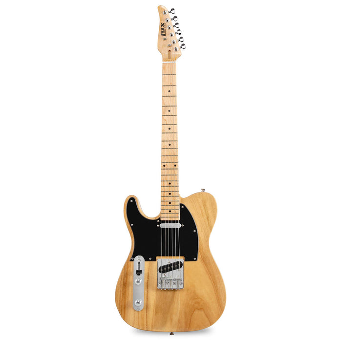 39" Left Handed Telecaster Electric Guitar, Full-Size Paulownia Body - Natural