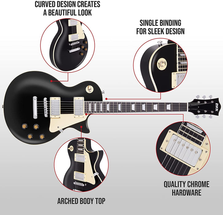 39” SB Series Les Paul-Style Electric Guitar for Beginners - Black