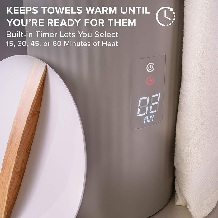 Towel Warmer, Large Towel Heater w/LED Display Fits 40” x 70” Bath