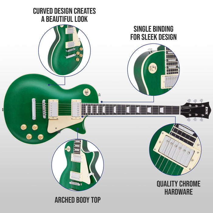 39” SB Series Les Paul-Style Electric Guitar for Beginners - Green