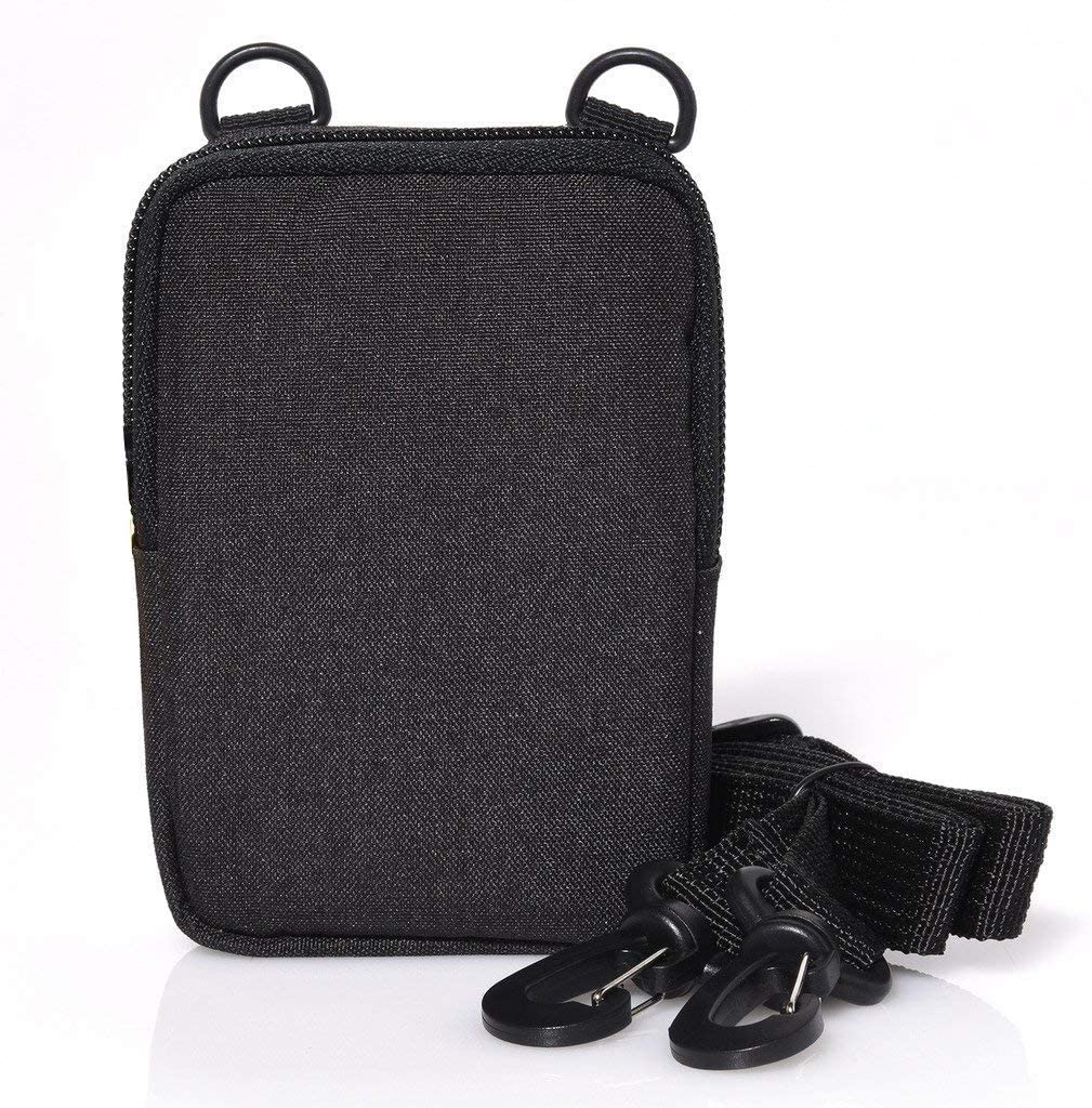Zink Soft Camera Case – Small Instant Print Camera & Printer Bag w/Photo Paper Pocket, Zipper Closure & Crossbody Shoulder Strap - Blue