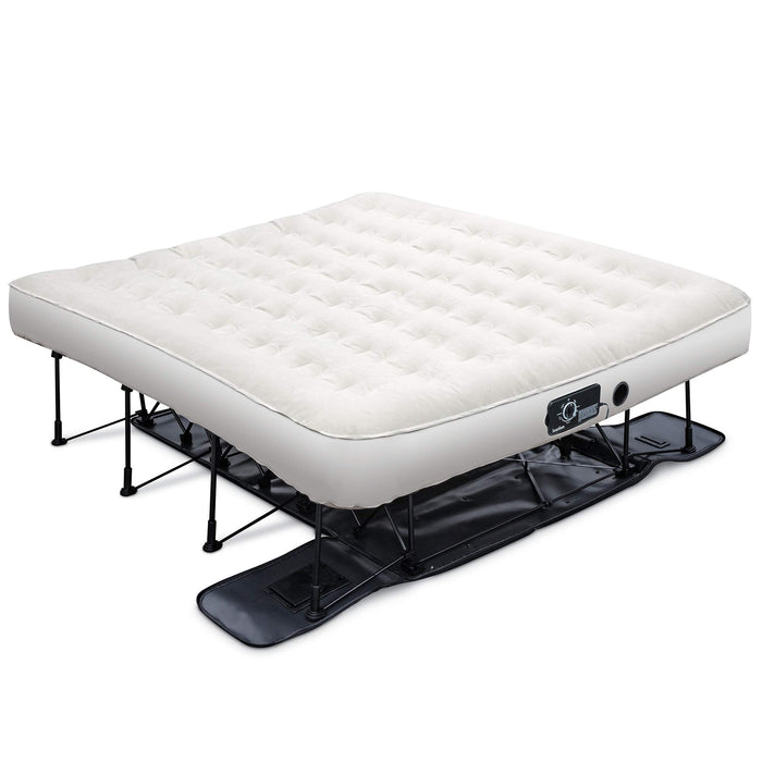 EZ-Bed King Size, Air Mattress with Built In Pump, Inflatable Mattress with Frame & Rolling Case