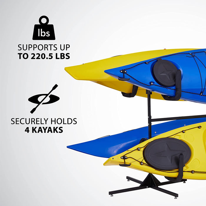 Kayak Storage Rack, Freestanding Heavy Duty Stand for Kayak's