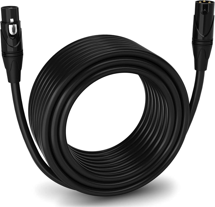 Microphone XLR Cable, Male to Female, 3 Pin Mic Cable for Pro Audio Interface, 75 feet