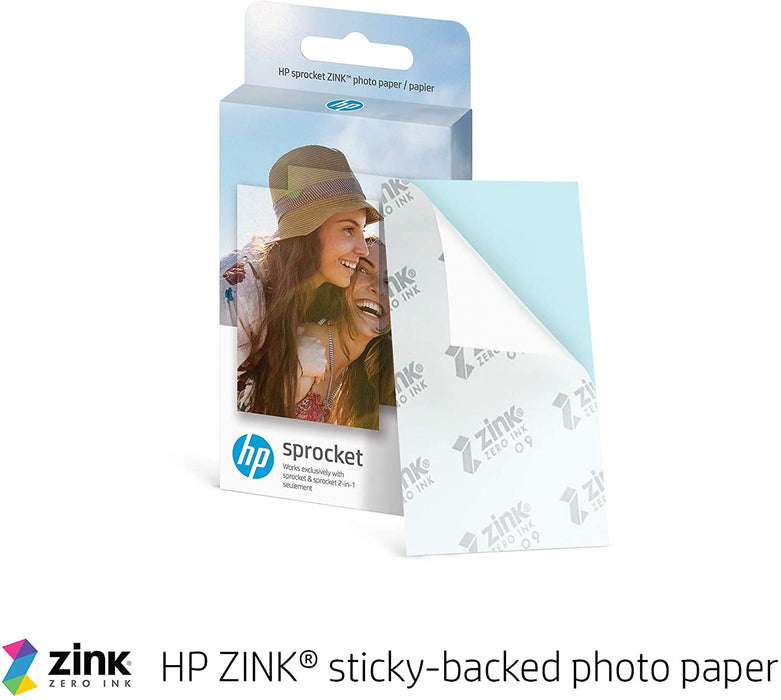 2x3" Premium Zink Sticky Back Photo Paper (20 Sheets) Compatible with HP Sprocket Photo Printers